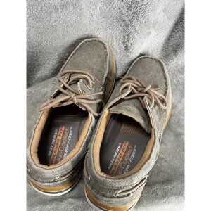 Skechers Boat Shoes Men’s 8.5 Relaxed Elected Horizon Low Sneakers 64866 Brown